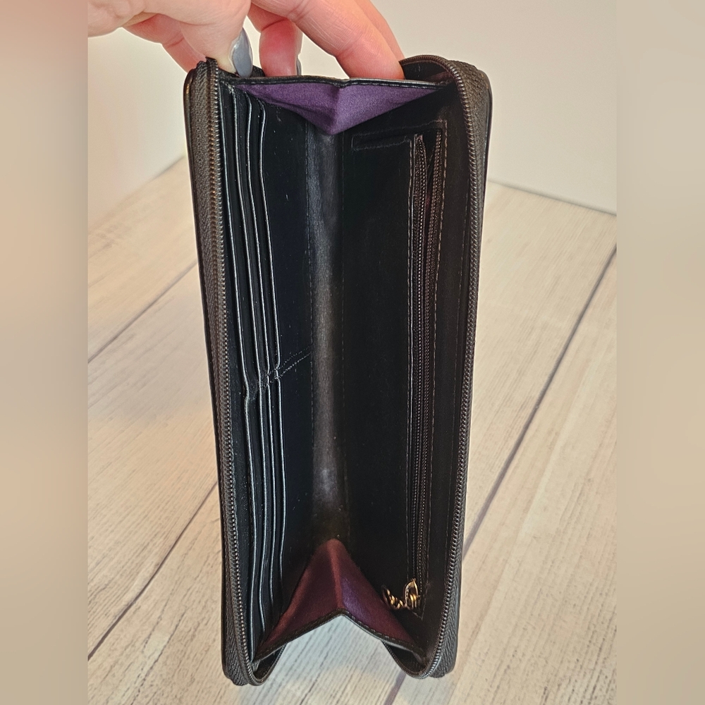 Coach Madison Op Art Long Wallet in Purple, Black, Cream and Tan - Picture 4 of 8